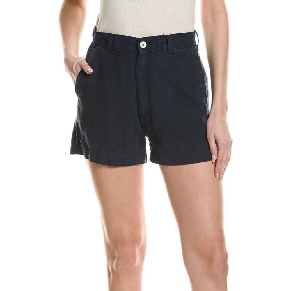 Dl1961 Womens Taylor Linen Bright Navy Linen Short, Blue